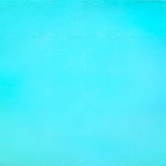 Gradient turquoise to blue background with mottled texture and faint vertical streaks, displaying a soft, even illumination and coated surface.